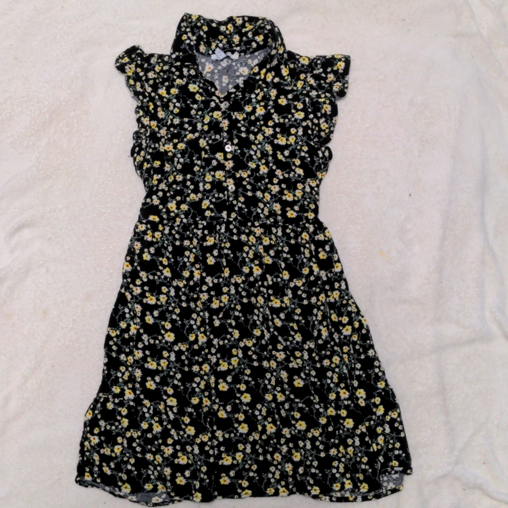 Girls collared flower dress